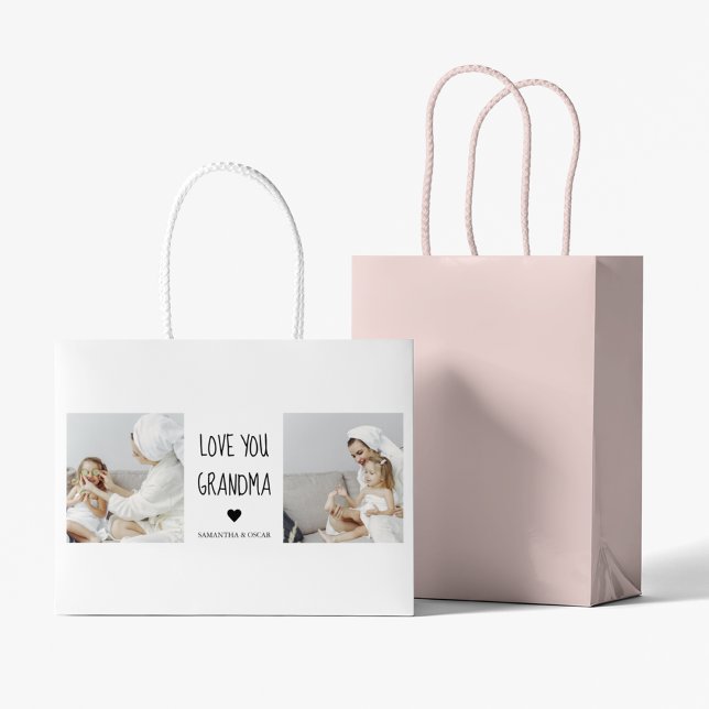Modern Collage Foto Liebe Ihr Oma Bestes Geschenk Große Geschenktüte (Von Creator hochgeladen)