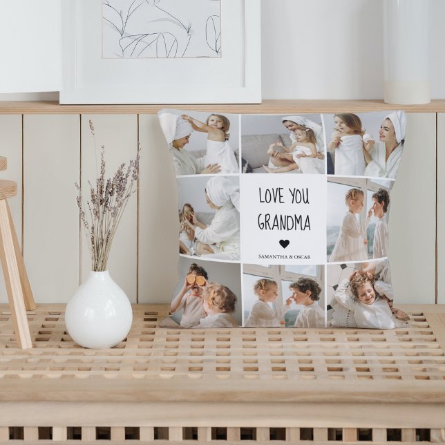 Modern Collage Foto Liebe Ihr Oma Bestes Geschenk Kissen (Von Creator hochgeladen)