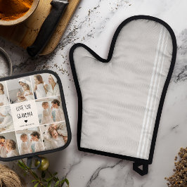 Modern Collage Foto Liebe Ihr Oma Bestes Geschenk Ofenhandschuh & Topflappen-Set