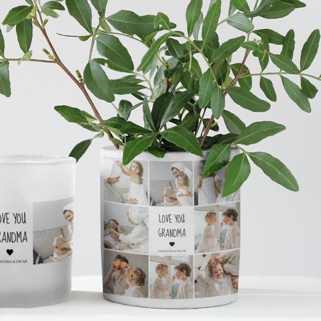 Modern Collage Foto Liebe Ihr Oma Bestes Geschenk Quadratischer Aufkleber (Von Creator hochgeladen)