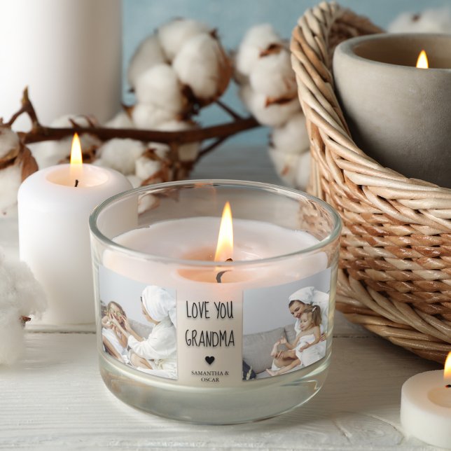 Modern Collage Foto Liebe Ihr Oma Bestes Geschenk Rechteckiger Aufkleber (Von Creator hochgeladen)