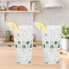 Modern Collage Foto Mint & Happy VathersDay-Gesche Glas