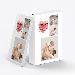 Modern Collage Foto & Red Heart Mother Gift Spielkarten