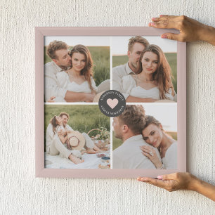 Modern Collage Personalized Family Photo Gift Poster