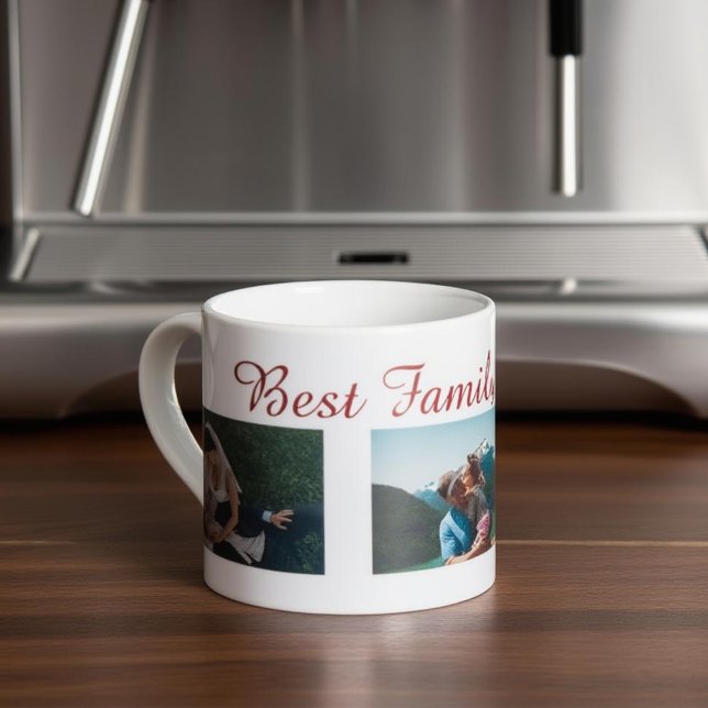 Modern Collage Photo & Best Family Ever Best Gift  Espressotasse (Modern Collage Photo & Best Family Ever Best Gift Espresso Cup)