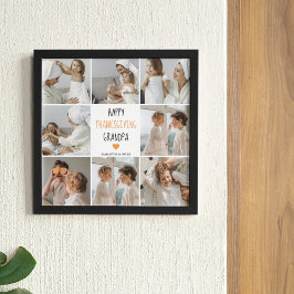 Modern Collage Photo Happy Thanksgiving Grandpa Poster