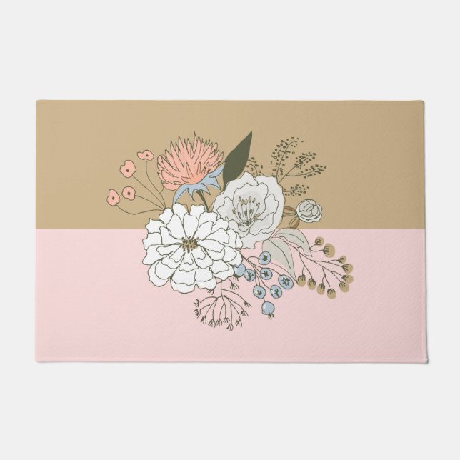 Modern Colorblock Bouquet Fußmatte (Vorderseite)