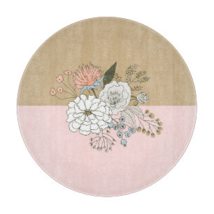 Modern Colorblock Bouquet Schneidebrett