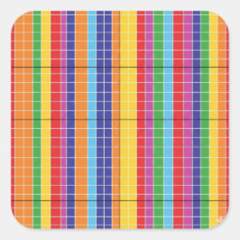 Modern Colorful Abstract Geometric Sticker Bold R