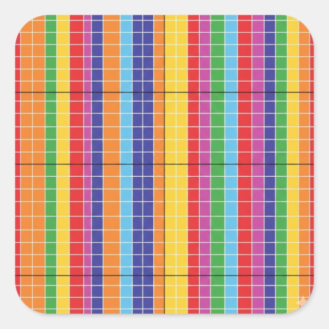 Modern Colorful Abstract Geometric Sticker  Bold R (Vorderseite)