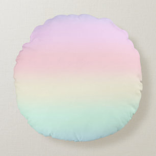 Modern colorful gradient Watercolor Rainbow Rundes Kissen