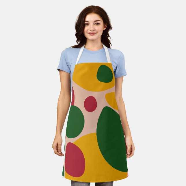 Modern Colorful Polka Dot Apron  Schürze (Getragen)
