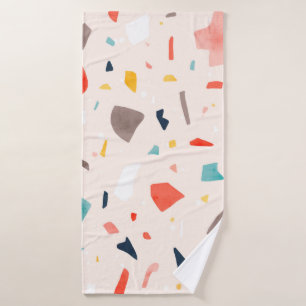 Modern colorful Terrazzo seamless patterns with co Badehandtuch