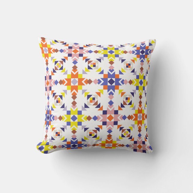 Modern Colorwave Throw Pillow Kissen (Vorderseite)