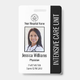 Modern Company Logo Foto Black Employee ID Ausweis