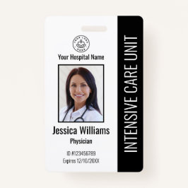 Modern Company Logo Foto Black Employee ID Ausweis