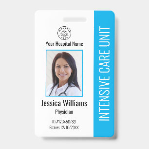 Modern Company Logo Foto Blue Employee ID Ausweis
