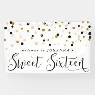 Modern Confetti Dots 16 . Geburtstag Geburtstagsba Banner
