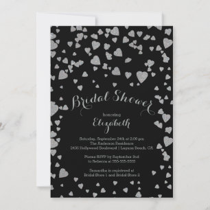 Modern Confetti Hearts Bridal Dusche Einladung