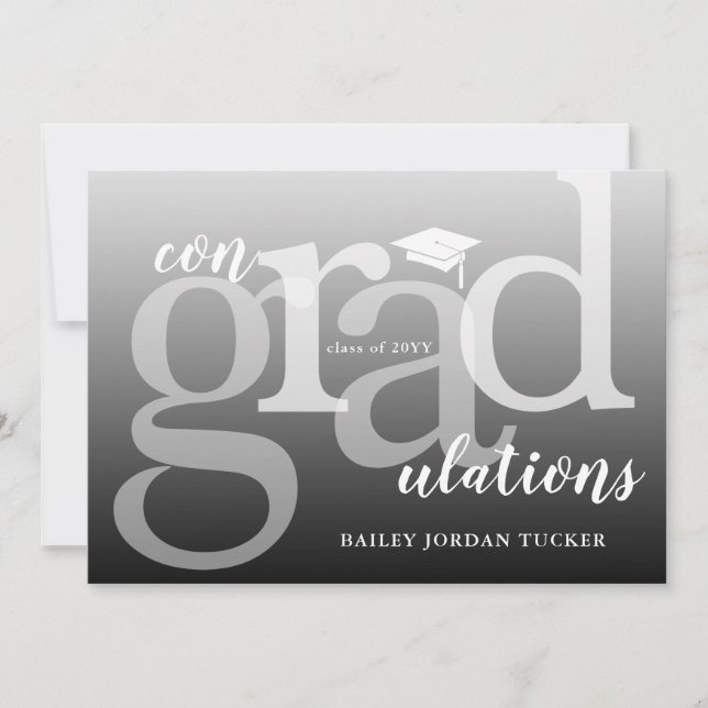 Modern ConGRADlus Abschluss Glückwunsch (Vorderseite)