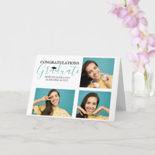 Modern Congratulations Graduate Photo Collage Card Karte