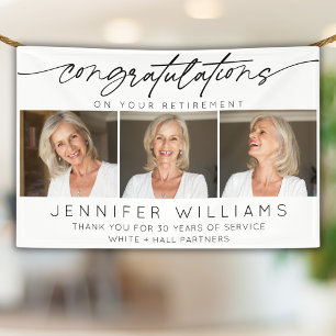 Modern Congratulations Retirement Script 3 Foto Banner