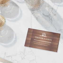 Modern Construction Handyman Carpenter Tools Wood Visitenkarte