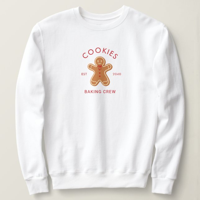 Modern Cookies Baking Crew Christmas Sweatshirt (Design vorne)