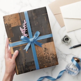 Modern Copper Bronze Shine Abstract Pattern Geschenkpapier