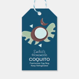 Modern Coquito Rezept Drink Kokosnuss Ei Nog Geschenkanhänger