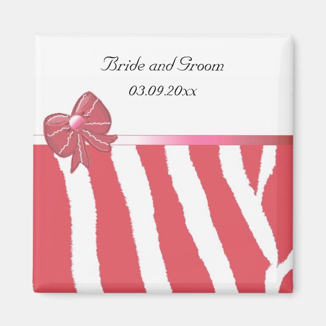 Modern Coral Save the Date Magnet (Vorne)