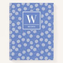Modern Cornflower Blue Dandelion Monogram Rezept