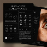 Modern Cosmetic Permanent Makeup Aftercare Guide Flyer<br><div class="desc">A professionally designed PMU Aftercare Guide Flyer created to help your clients heal safely and achieve the best permanent makeup results. This flyer guide clearly explains essential aftercare steps. Perfect for permanent makeup artists and beauty salons,  this flyer adds a polished and professional touch to your service.</div>