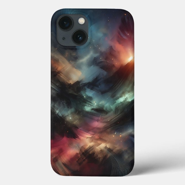 Modern Cosmic Nebula Phone Case  Abstract Ethereal (Rückseite)