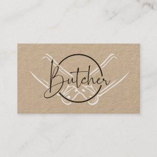 Modern Country Kraft Buttons Logo Visitenkarte