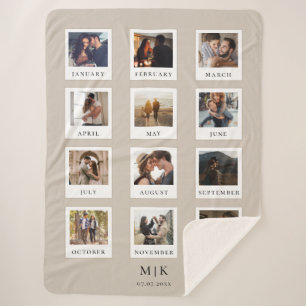 Modern Couple First Anniversary Foto Collage Sherpadecke