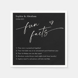 Modern Couple Fun Fakten Hochzeit Serviette