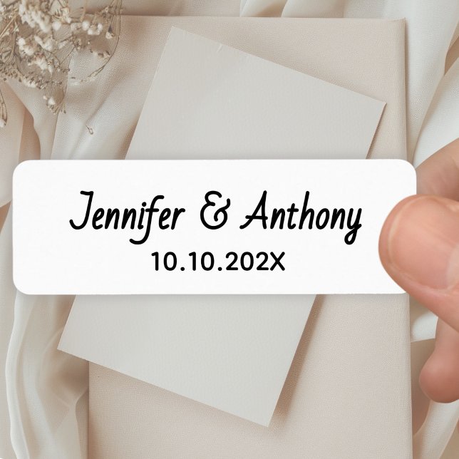 Modern Couple Names & Date Wedding - Black (Von Creator hochgeladen)
