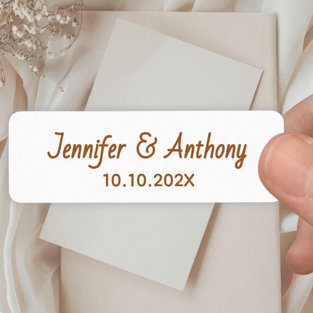 Modern Couple Names & Date Wedding - Bronze (Von Creator hochgeladen)