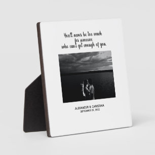 Modern Couple Personalized Love Quote Fotoplatte