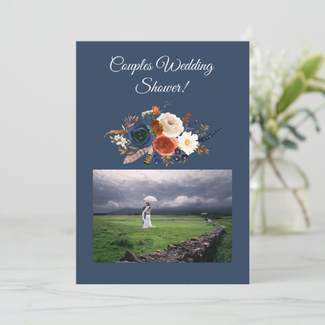 Modern Couple Polterabend Einladung (Stehend Vorderseite)