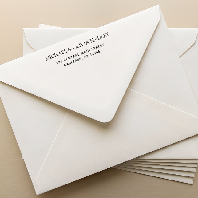 Modern Couples Names Return Address Permastempel (Von Creator hochgeladen)