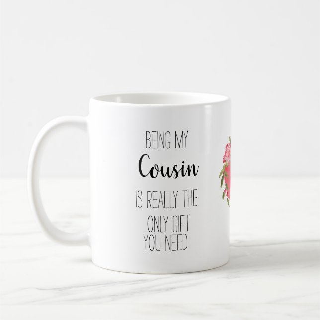 Modern Cousin "Nur Geschenk", Blumen Kaffeetasse (Links)