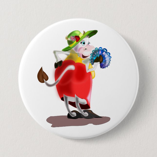 Modern Cow Button - Ihre Farben - Text (Vorderseite)