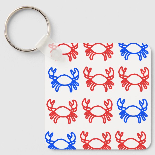 Modern Crab Zodiac Keychain – Clean Schlüsselanhänger (Vorderseite)