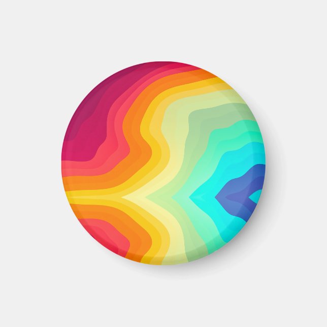Modern Cracked colorful Stylist  Magnet (Vorne)