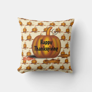 Modern Cream Erntedank Pumpkin Kissen