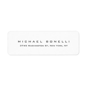 Modern Creative Trendy White Return Label