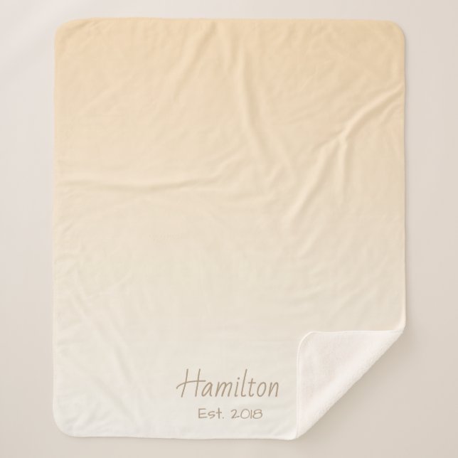 Modern Creme Gradient & Familienname Sherpadecke (Vorderseite)