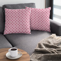 Modern Crimson Red Geometric Muster Kissen